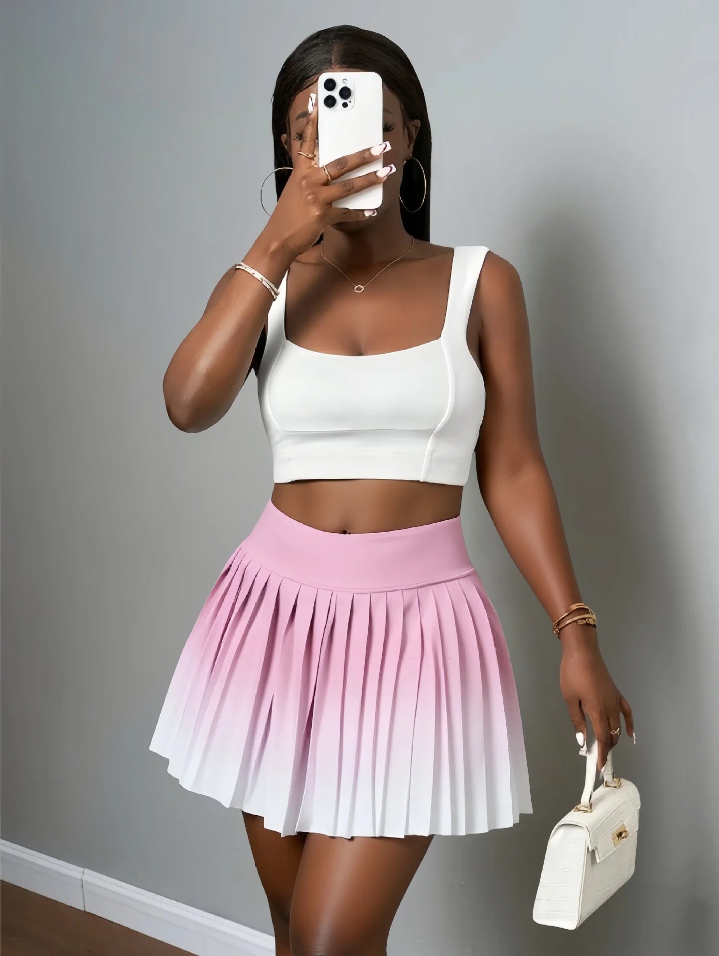 Summer Gradient Color Running Shorts Side Pocket .