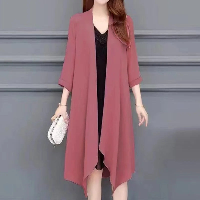 Summer Sun Protection Clothing Women Chiffon Cardigan .