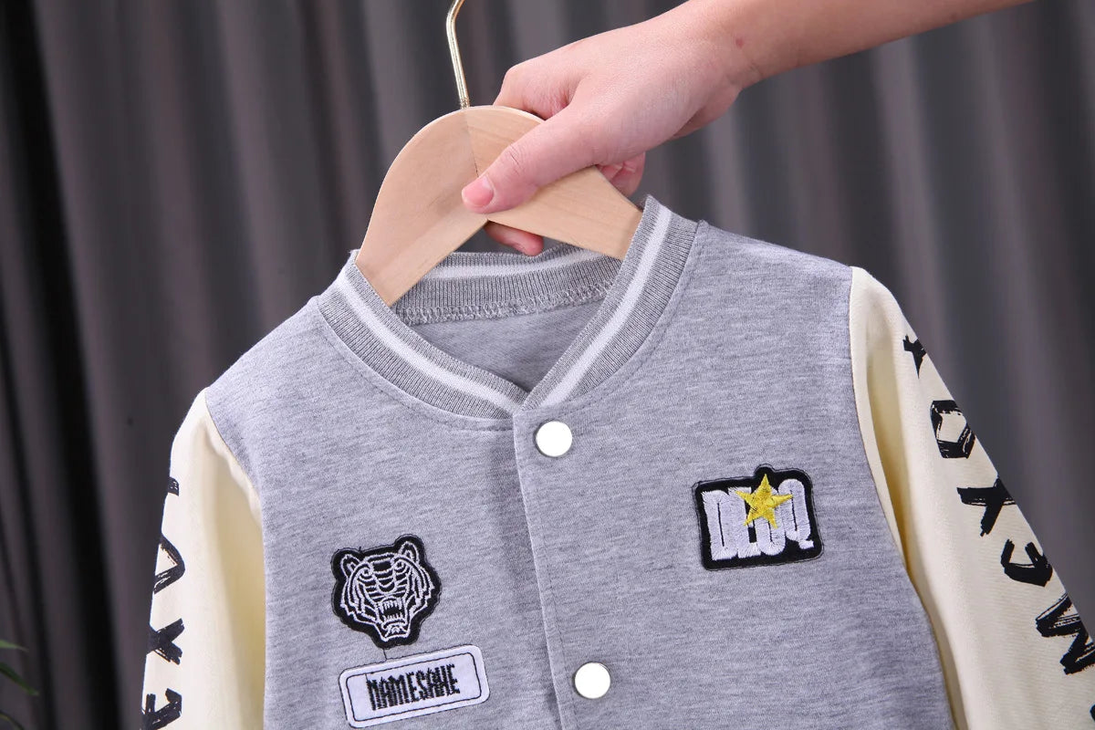 Baby Baseball Clothing Sets Boys Letter Cartoon Suit Spring.