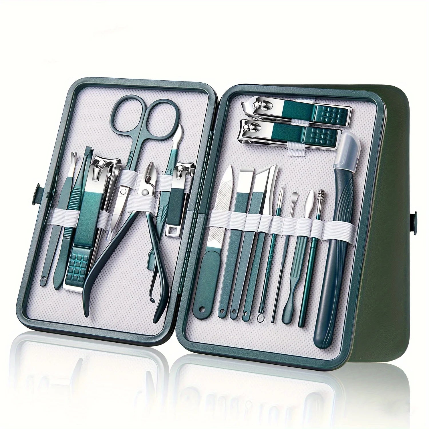 Professional 7/10/12/18 Piece Nail Care Kit Stainless Steel .