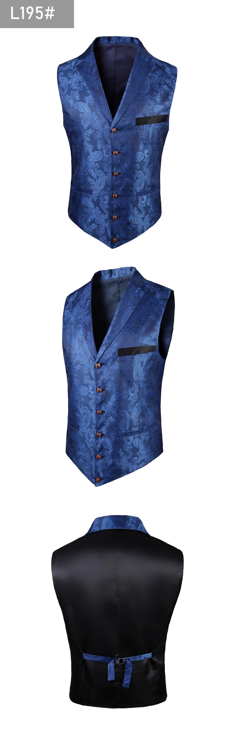 New High-end Suit Collar Jacquard White Vest for Men,