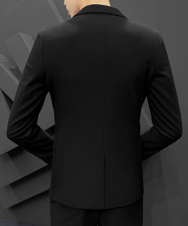2 Piece Formal Outfit Set Male Big Size Grey Full Men's Dress .