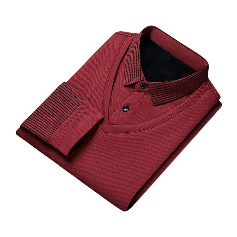 Shirt Collar Sweater Mid-aged Men's Formal Business Style .