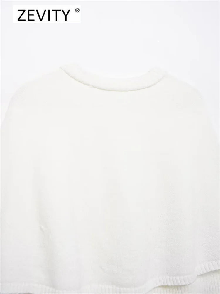 Women O Neck Breasted Solid Color Knitted Shawl Sweater Jacket Female .