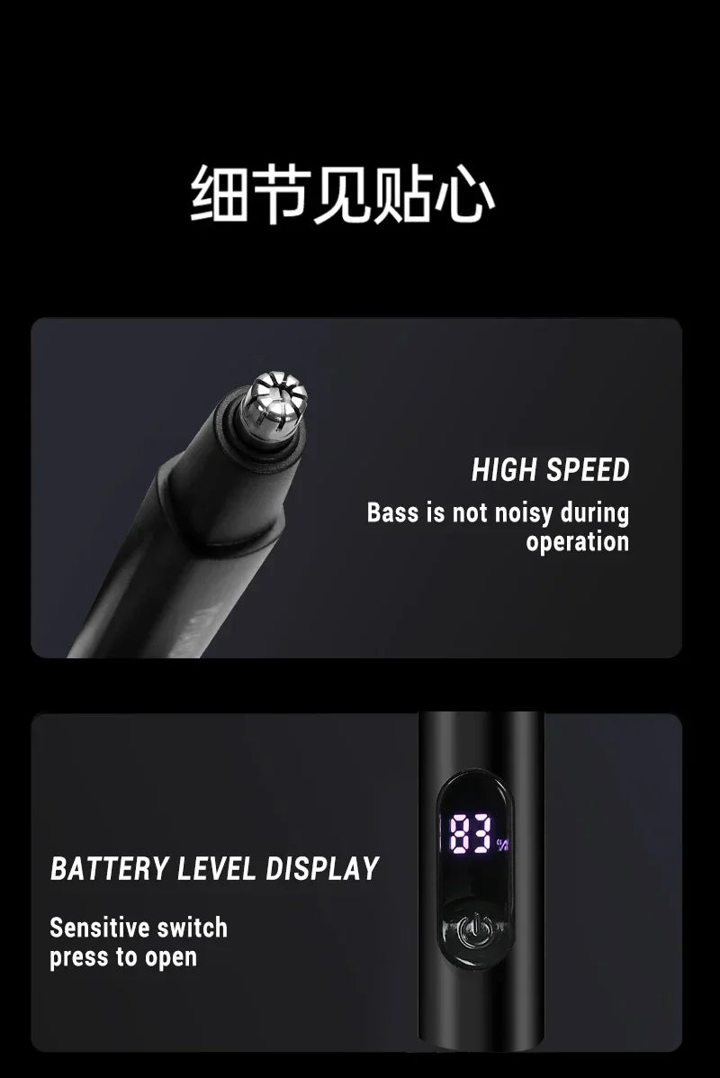 2 In 1 Electric Portable Ear And Nose Hair Trimmer Clipper .