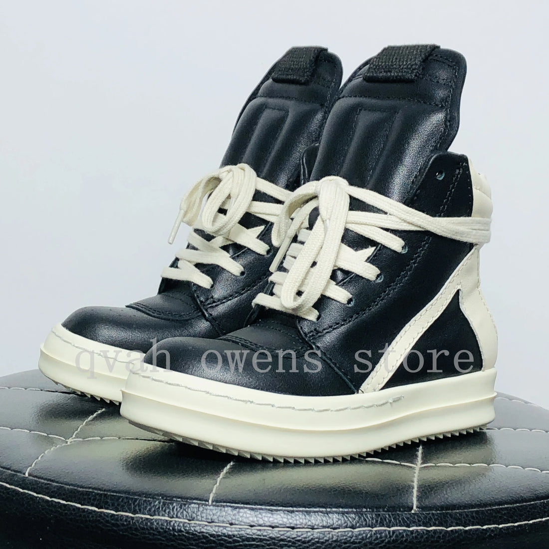 Kids High Top Sneakers Girls Boys Leather Children Shoes.