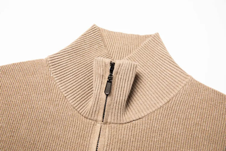 Solid Color Long-sleeved Stretch Cardigan for Men,