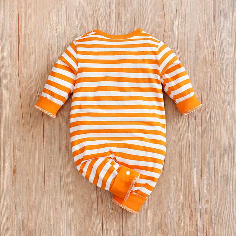 Boys And Girls Cute Cartoon Fox Printed Long Sleeve Baby Bodysuit.