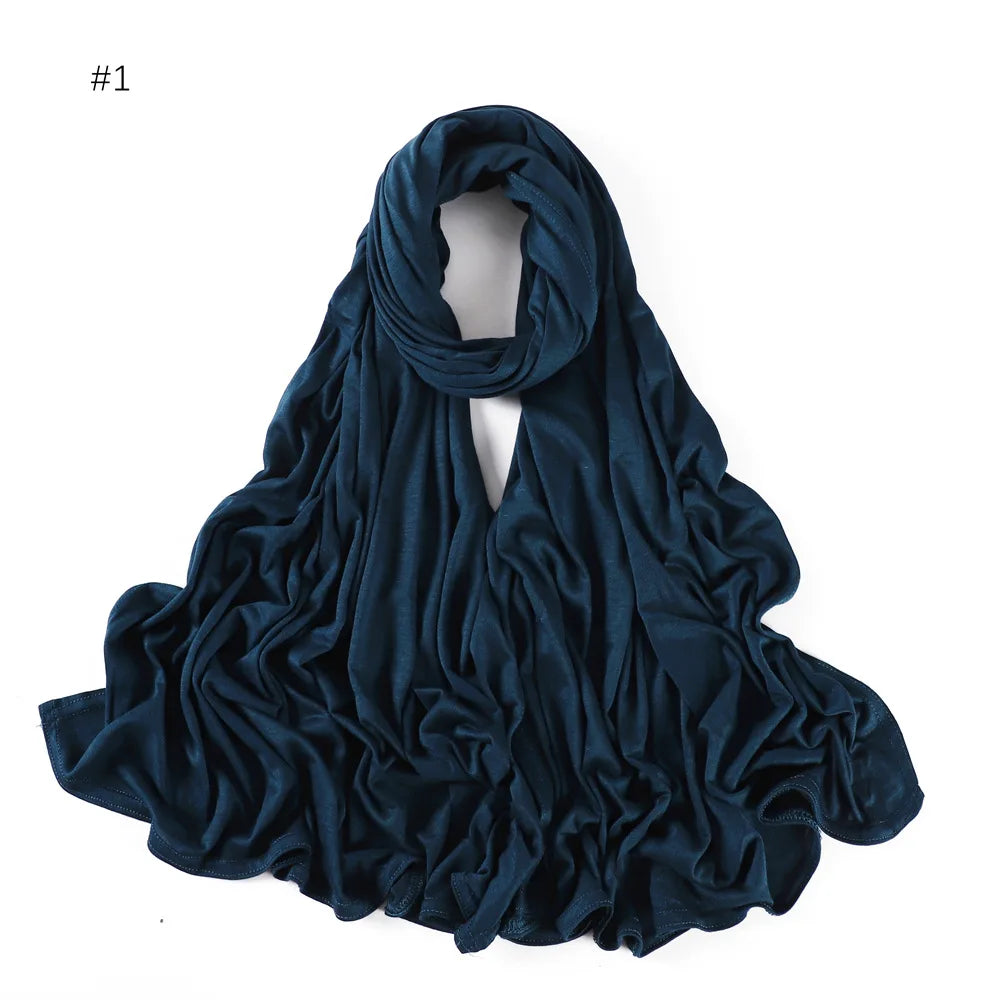 Modal Cotton Jersey Hijabs For Woman Long Muslim Scarf .