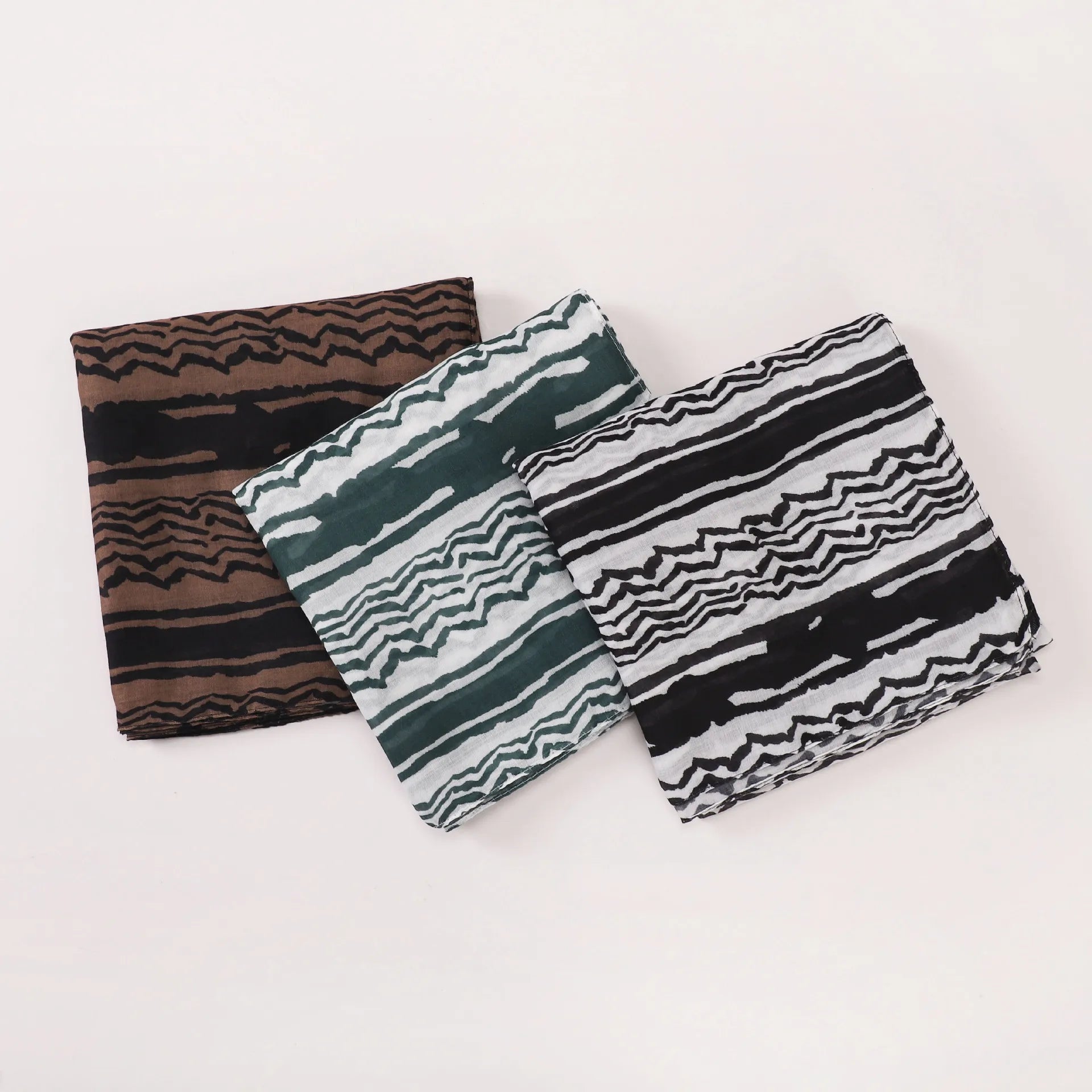 Women Scarves Bohemian Watercolor Muslim Hijab Floral Printed .