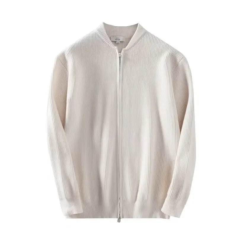 Men's V-neck Knitted Sweater Long Sleeve Solid Color Spring.