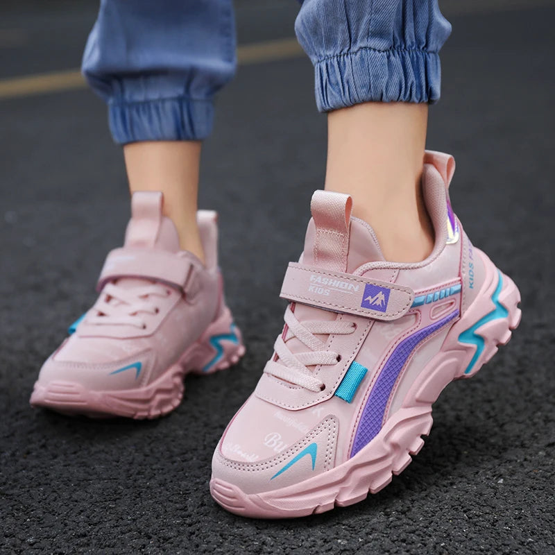 Kids Girls Shoes Running School Casual Sports Breathable .