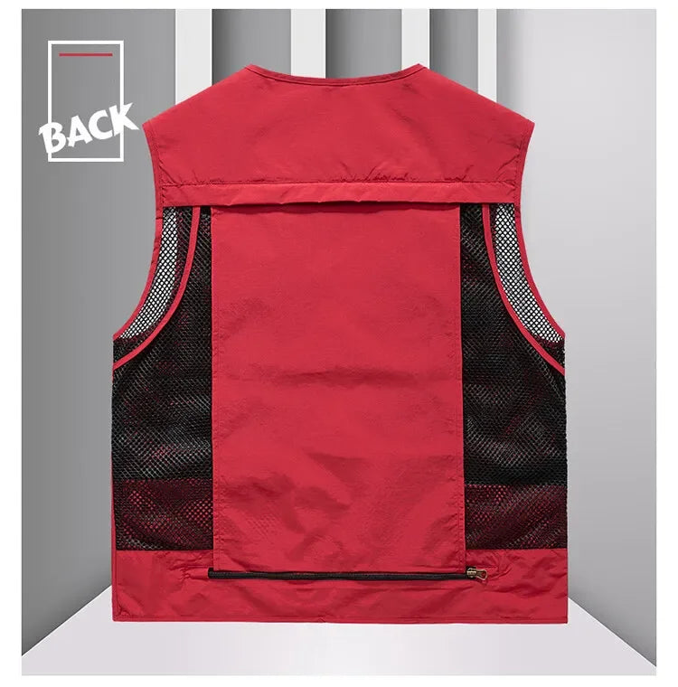 14 Pockets Summer New Men US Tactical Hiking Fishing Vest Mens.