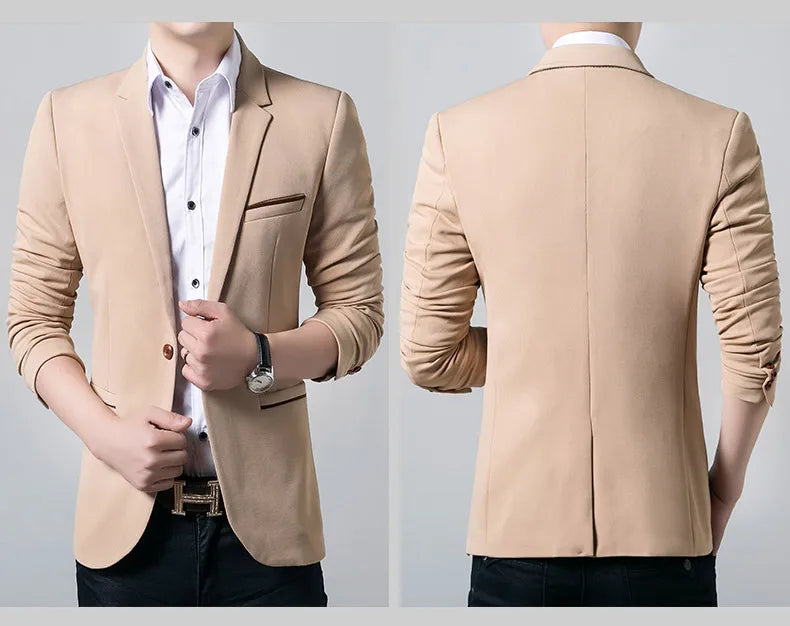 Brand Men's Casual Blazer  Autumn New Fashion .