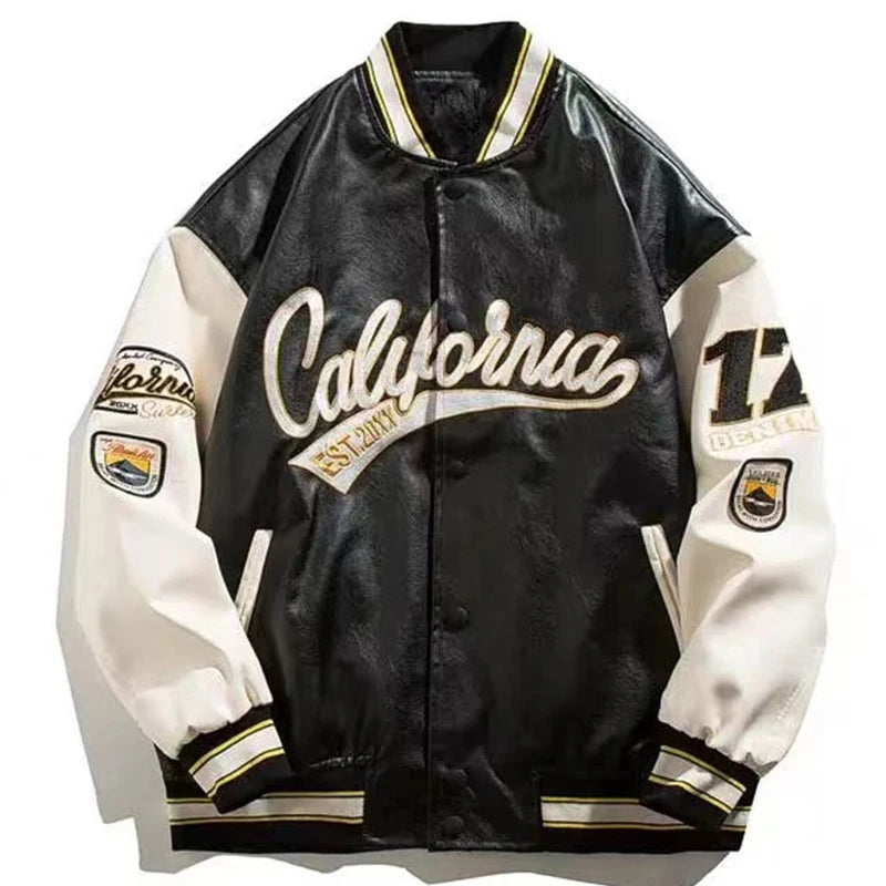 Embroidery Pilot Baseball Jacket Men Hip-Hop Streetwear .