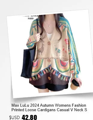 Amax luluE Fashion Pullover Woman Winter Printed Loose.