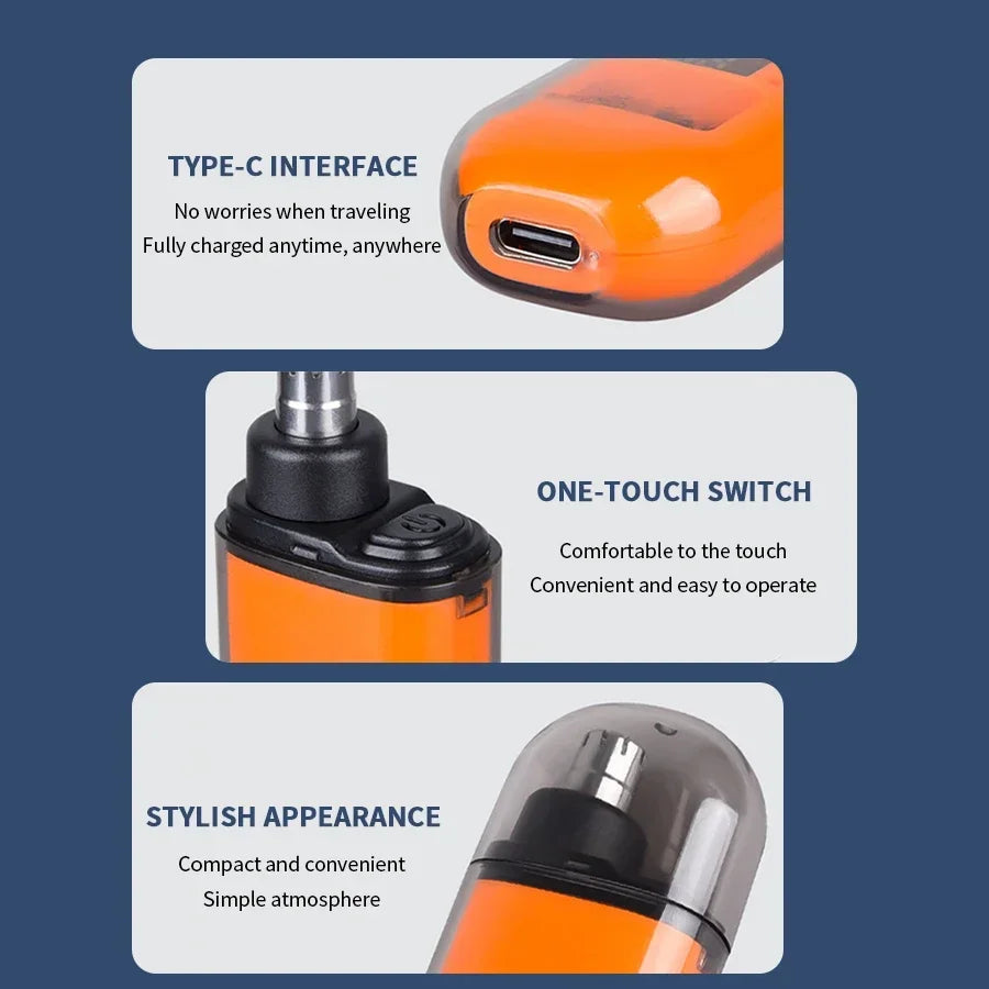 2 In 1 Electric Portable Ear And Nose Hair Trimmer Clipper .