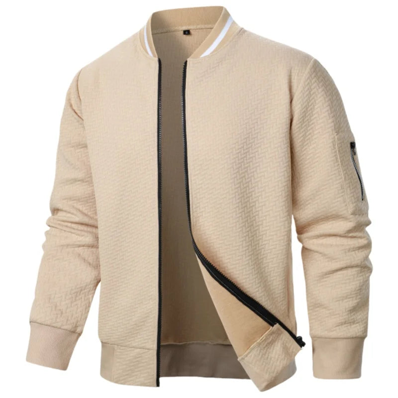 Fashion Autumn Jackets for Men Solid Color Casual Baseball Mens Jacket .