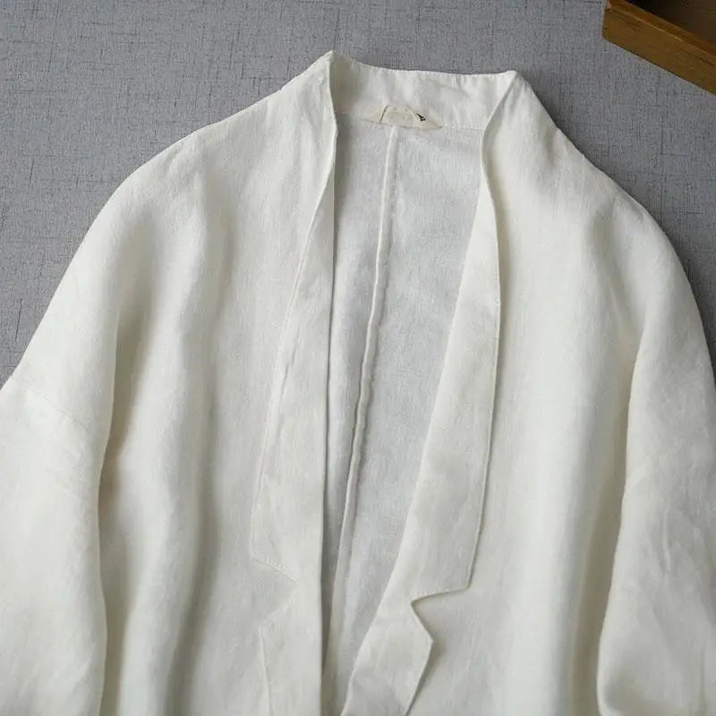 Nomikuma Causal Women Cotton Linen Blazer .
