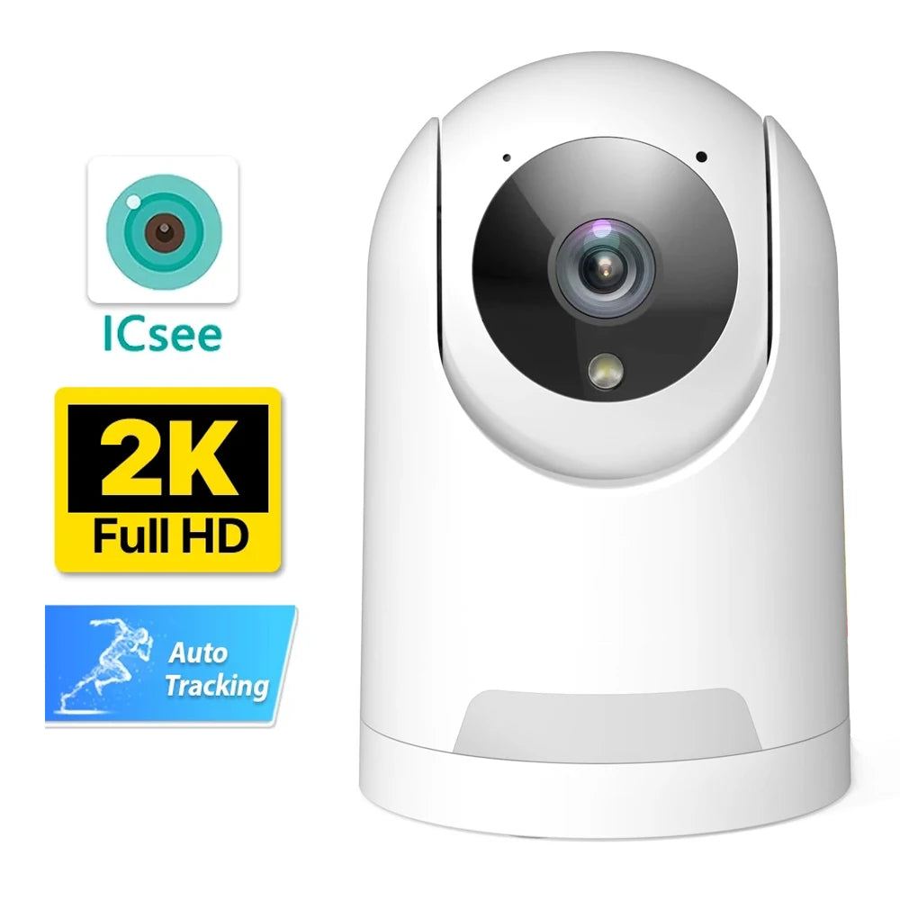 iCSee 4MP 2K WiFi PTZ Camera Mini Indoor Home Security IP Camera 2Mp.