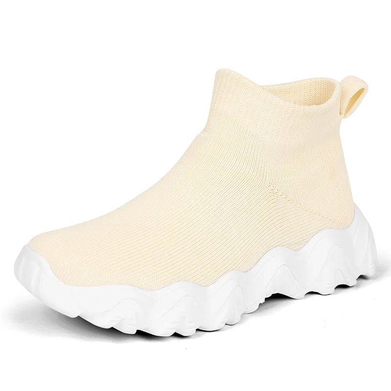 Kids Shoes Boys Sneakers Fashion Knit High Top Shoes .