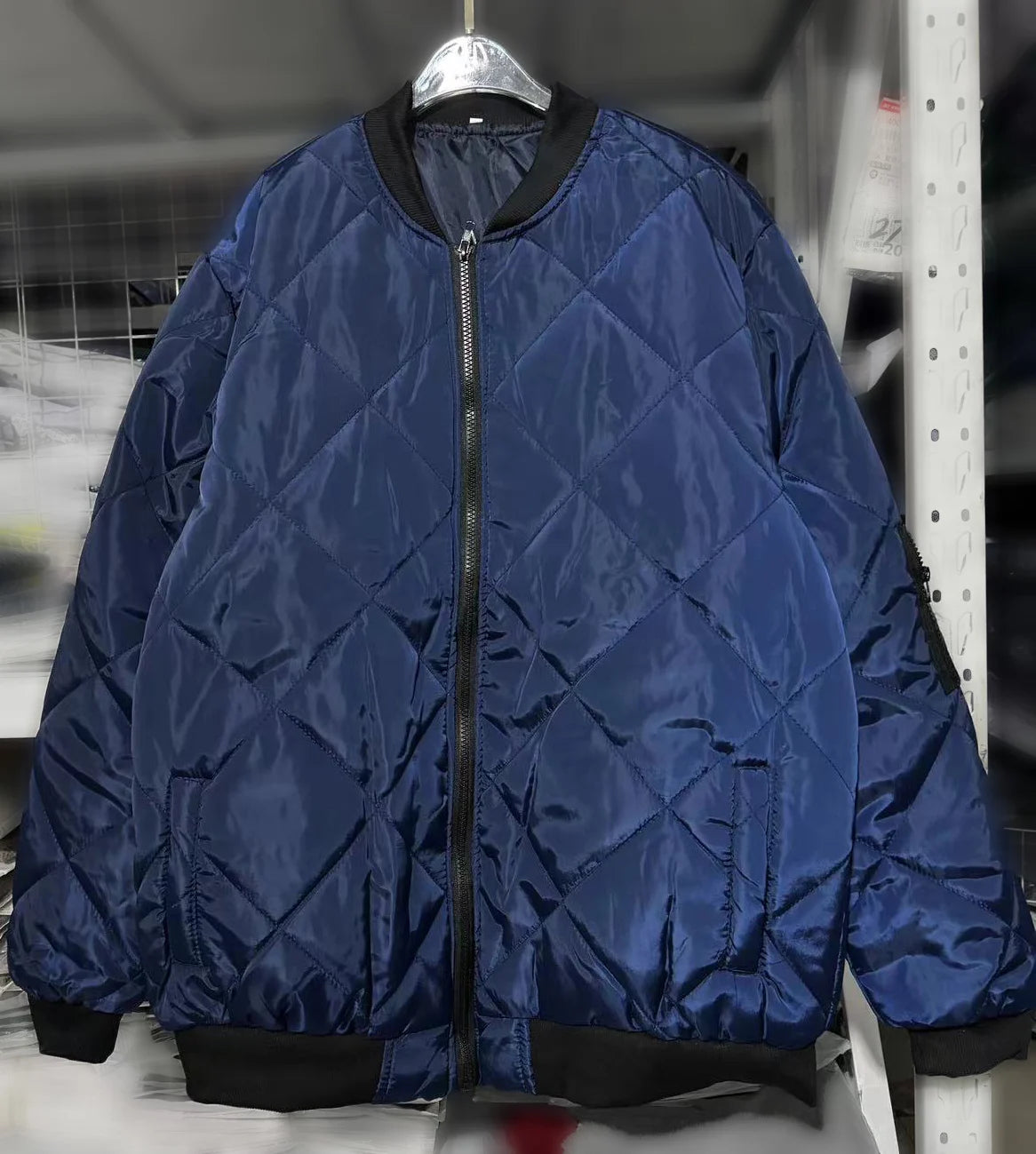 Winter New Jacket Men's Baseball Collar Mesh Pressed Lightweight  .