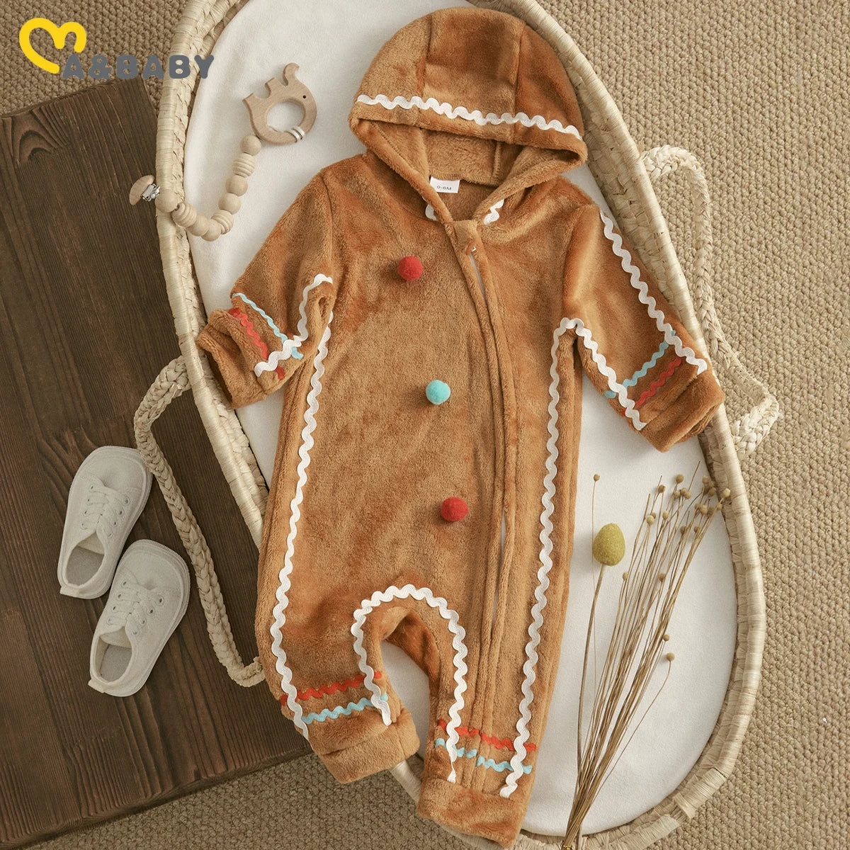 Christmas Newborn Infant Baby Boys Girls Jumpsuit Fuzzy .