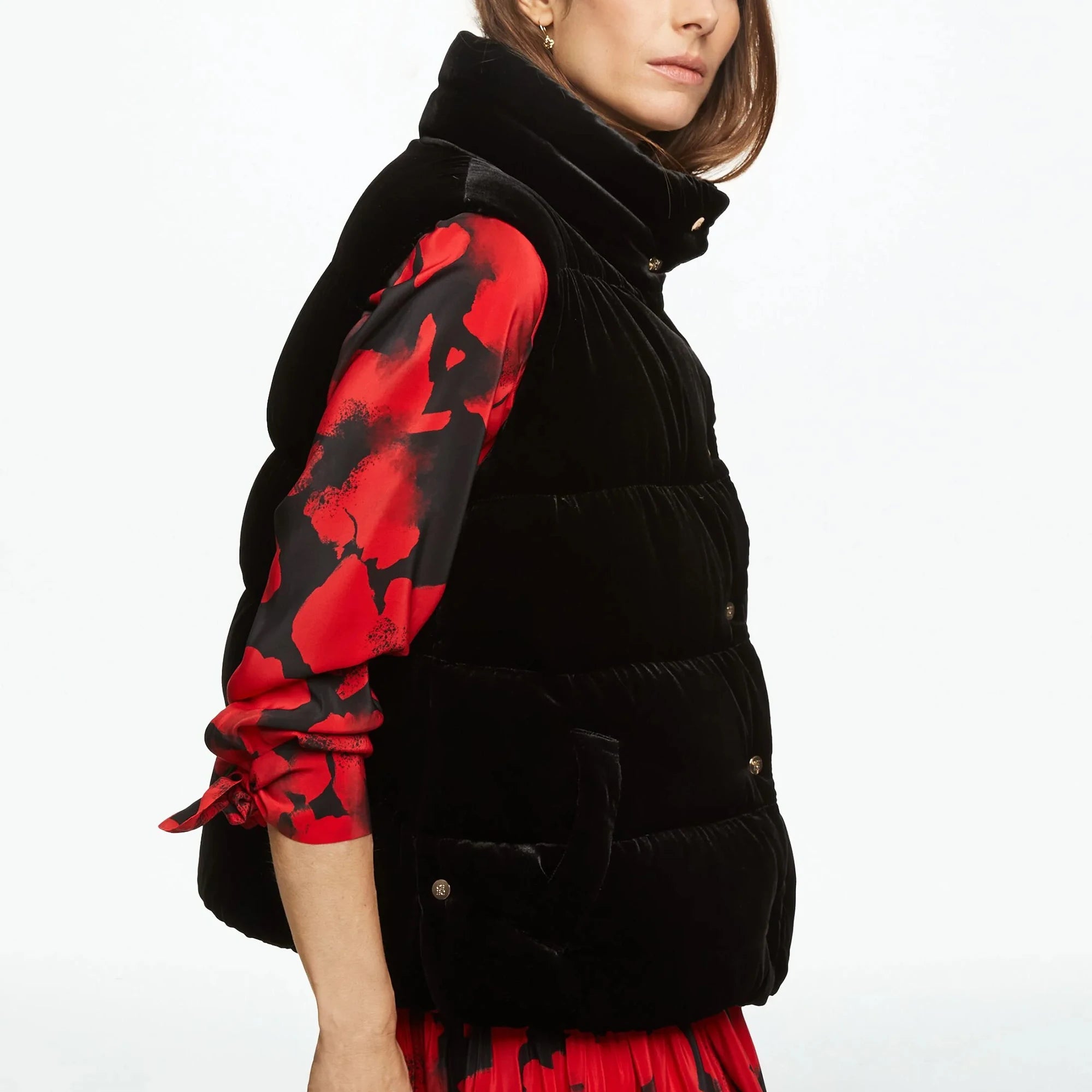 CHCH Autumn Winter Women's Solid Loose Vest Stand Collar .