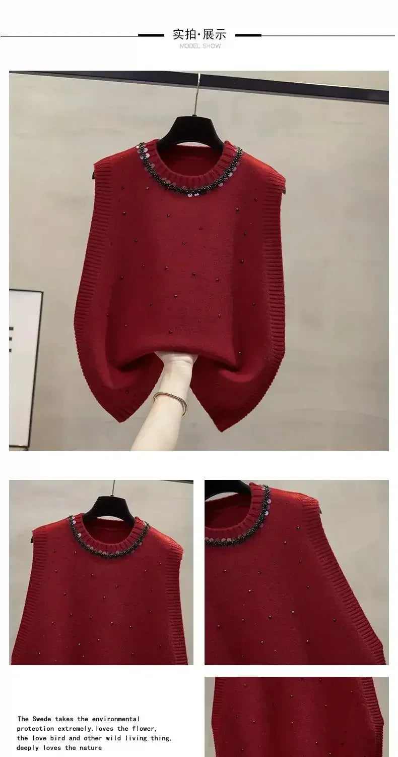 Korean Fashion Autumn New Sweaters Vest Women .
