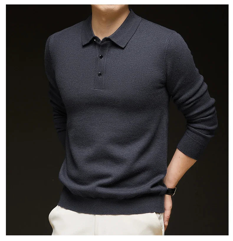 7 Colors Business Men's Sweater Knitwear Autumn Winter Casual.