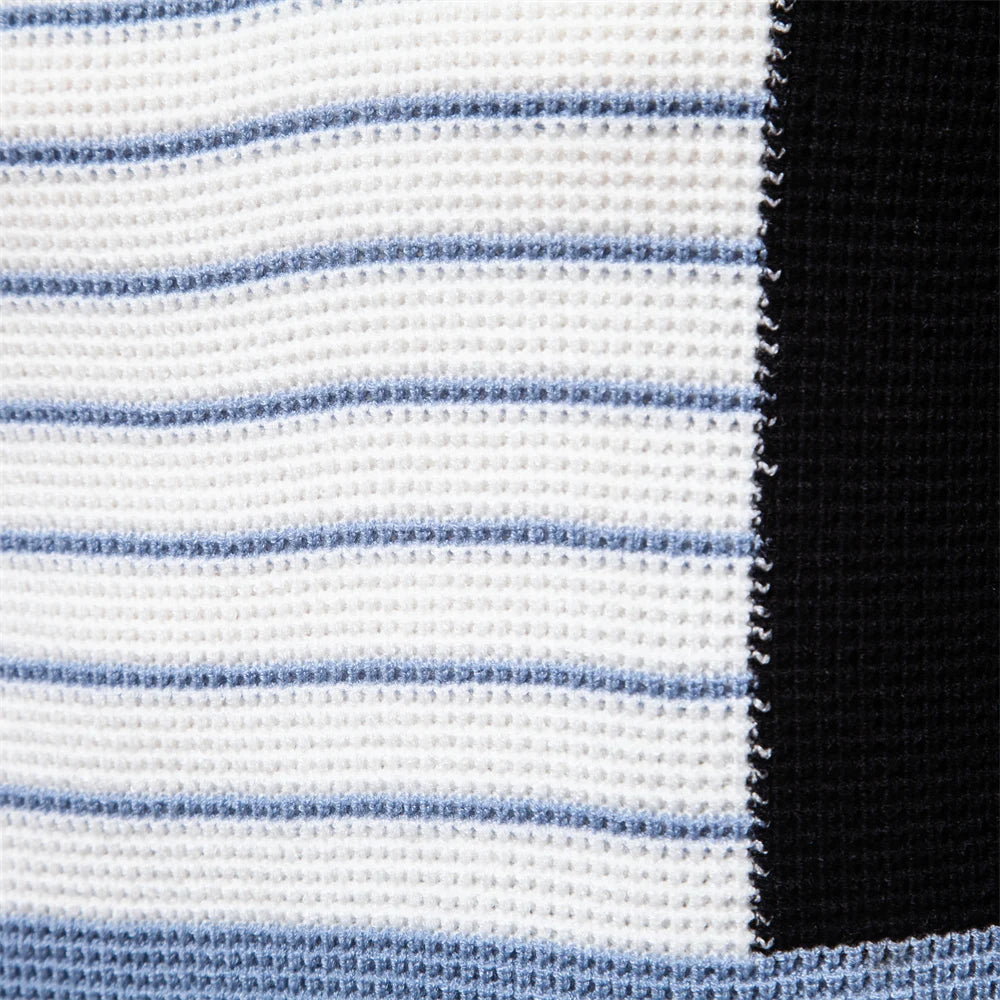 AIOPESON Fashion Stripe Youth Sweater for Men Casual.