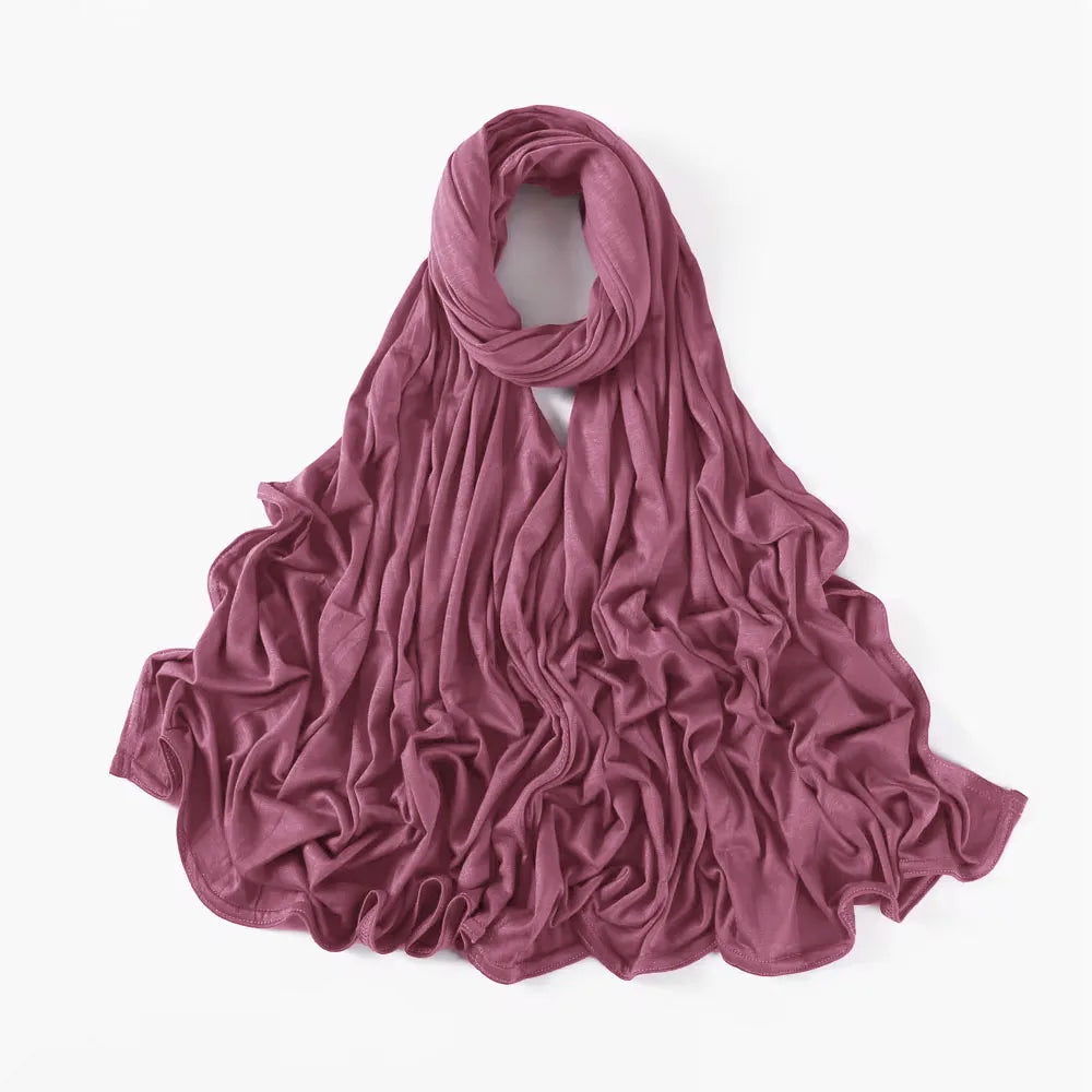 Modal Cotton Jersey Hijabs For Woman Long Muslim Scarf .