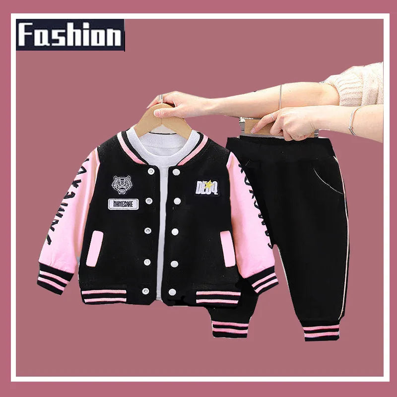 Baby Baseball Clothing Sets Boys Letter Cartoon Suit Spring.