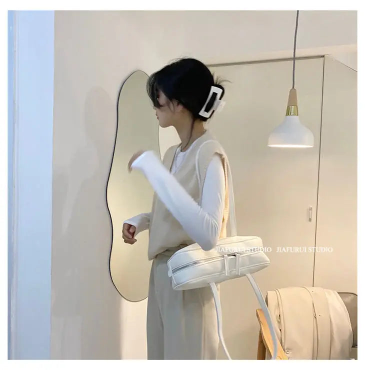 Sleeveless Knitted Sweater Vests Women Casual Solid Loose Outerwear .