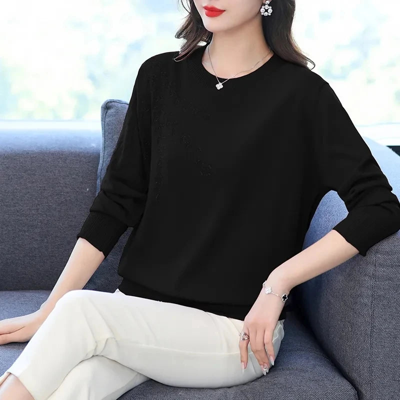 Knitted Sweater Women Pullover New Middle-aged  Mother.