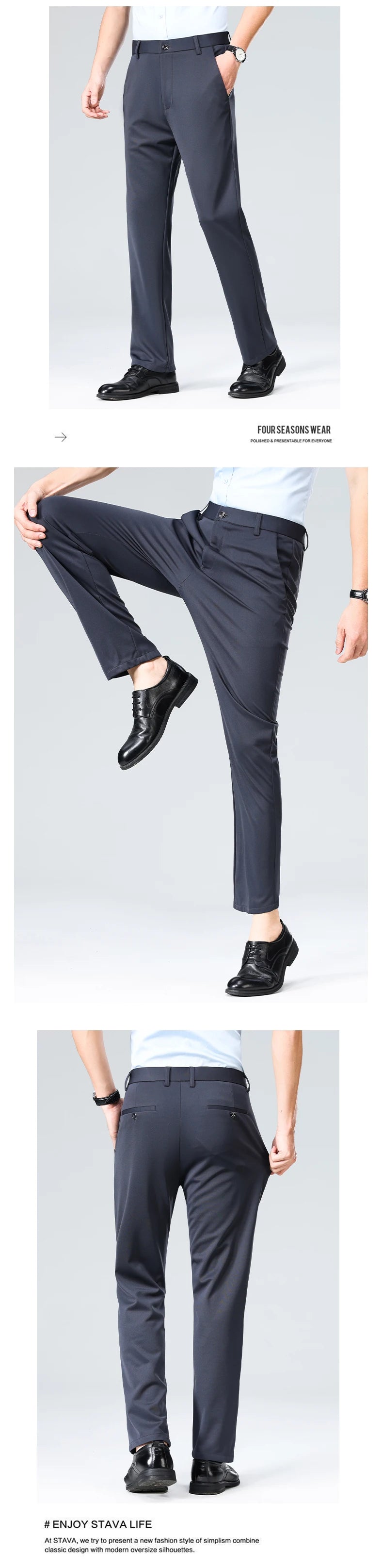 Summer Thin Male Casual Pants Quick Dry Formal Dress Pants.