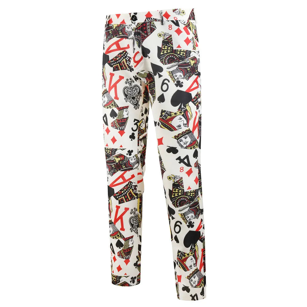 Two Piece,Poker Pattern Printed Decorative Jacket.