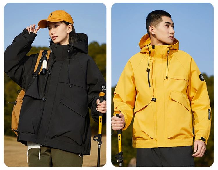 Men’s Hooded Outdoor Windbreaker Jacket Windproof Coats .