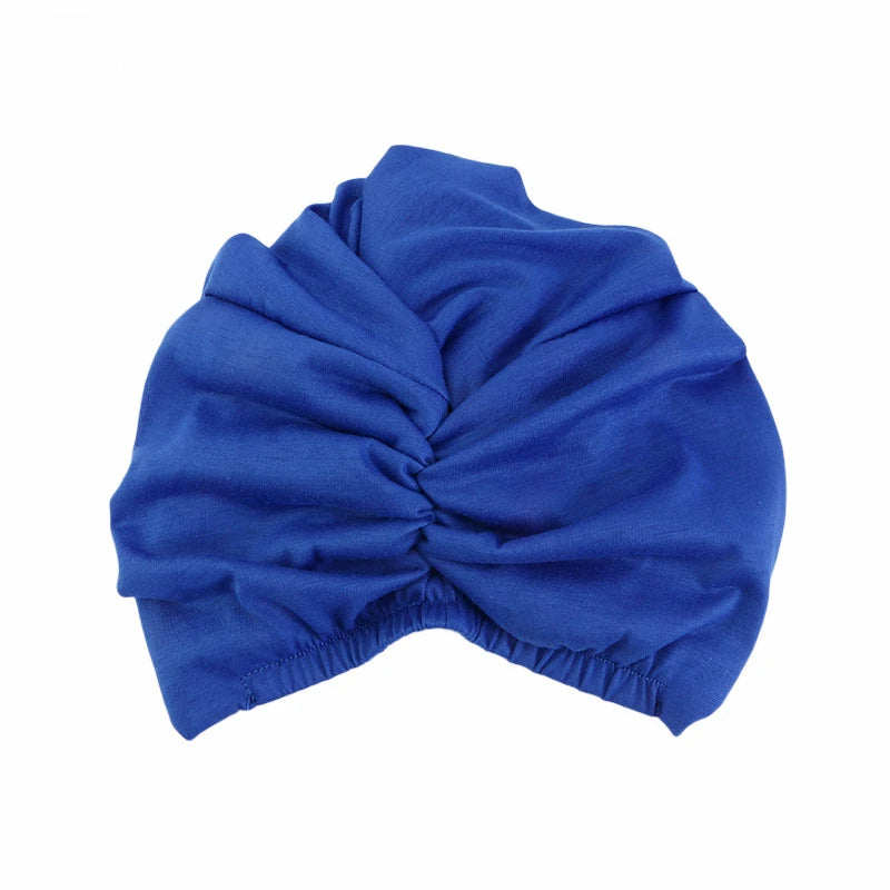 Muslim Jersey Hijab Turban Cap Forehead Cross Soild Color Turbante Hat Islamic Headwear India Bonnet for Women Inner Hijab Caps
