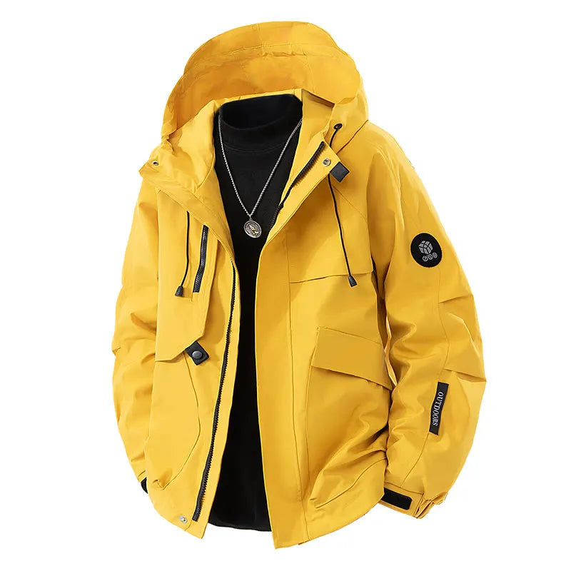 Men’s Hooded Outdoor Windbreaker Jacket Windproof Coats .