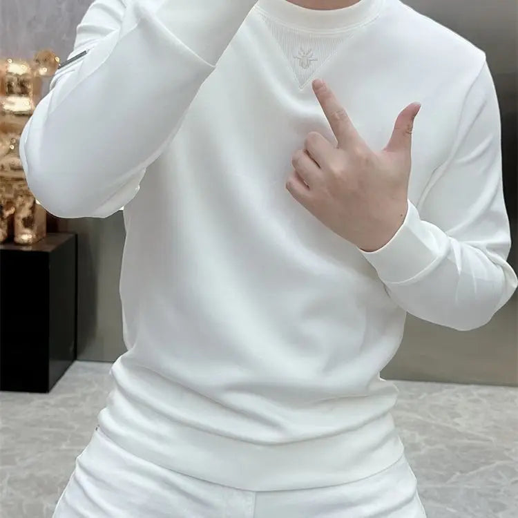 Light Luxury Trendy Brand Bee Embroidered Sweater Men's .