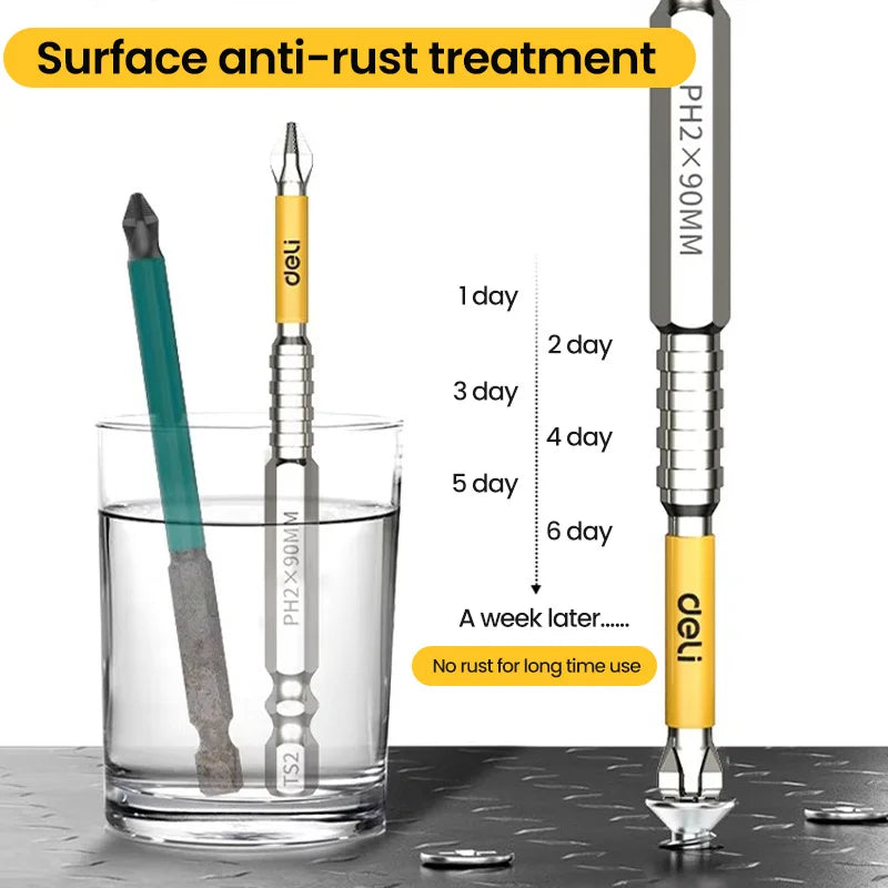 Non-slip PH2 Magnetic Batch Head Cross Screwdriver Hardness Drill Bit .