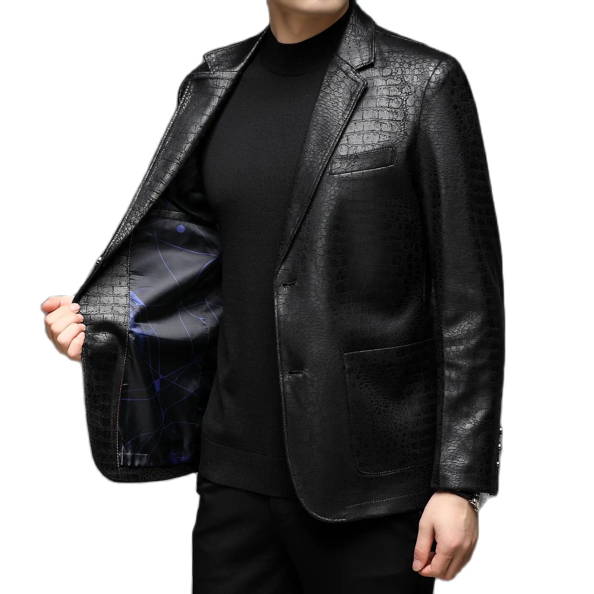 Men's Casual Spring Autumn Vintage Soft Faux Leather Jackets .