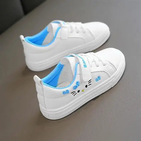 Kids White Sneakers Fall Slip Resistant Durable Spring Autumn Shoes .