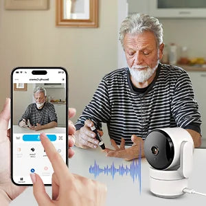 AMOROM 2K Indoor Camera 5/2.4G Wi-Fi Home Night Vision Security Camera.