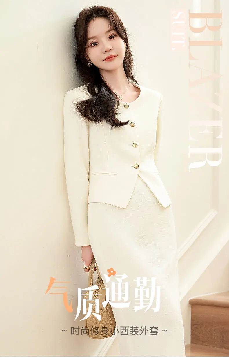 NAVIU Fashion French Vintage Tweed Two Piece Sets Women.