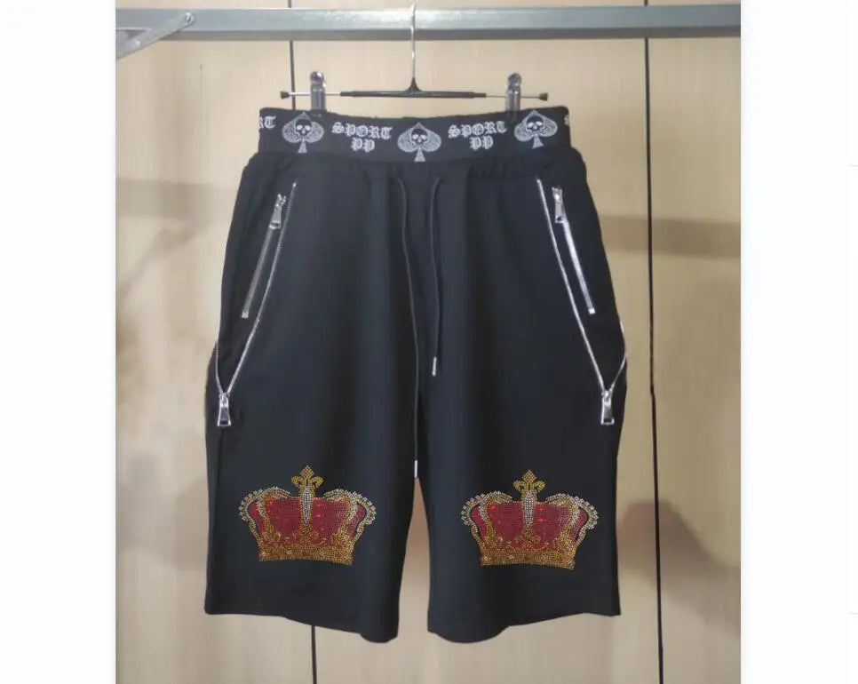 2024 Rhinestones outfit Men  style Fashion Casual Streetwear tracksuit  New men  brand designer