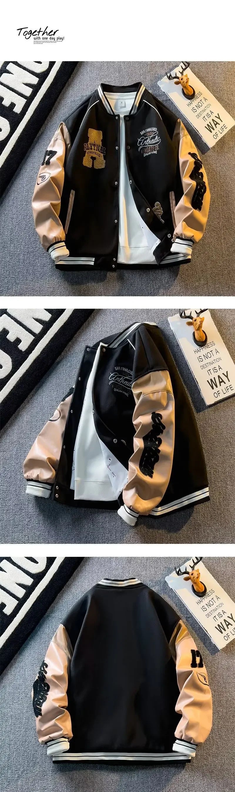 New Handsome Baseball Jackets for Men .