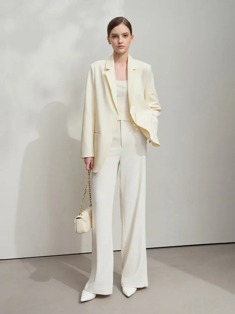 AMII Minimalist Blazer Women  Autumn New Office Lady .