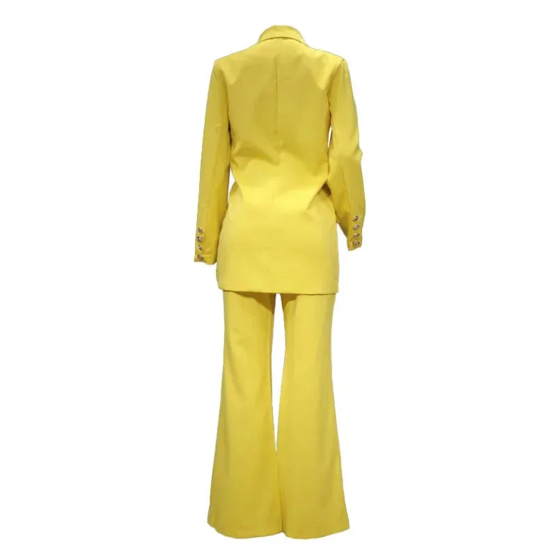 Autumn Winter 2 Piece Outfits for Women Blazer .